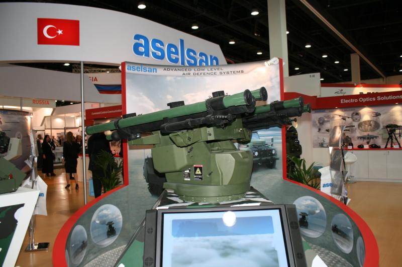 写真・図版 : トルコのアセルサン社が開発した対空ミサイルのランチャー・システム。