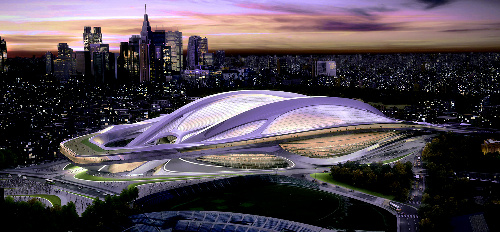 写真・図版 : 新国立競技場のデザイン＝日本スポーツ振興センター提供