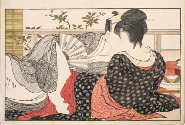 写真・図版 : 喜多川歌麿 「歌まくら」（浦上満氏蔵）