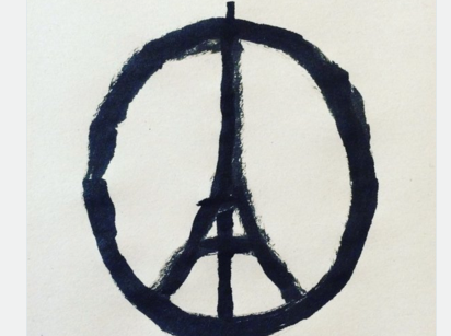 フランス人イラストレーター、ジャン・ジュリアンが描いた「Peace for Paris」
