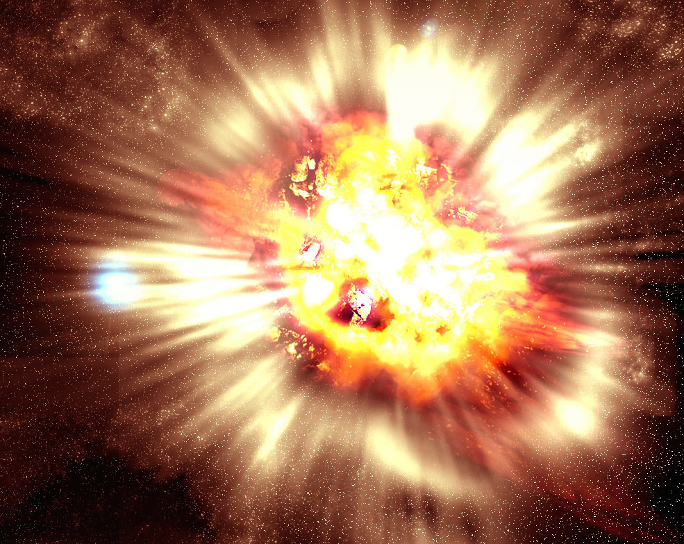 写真・図版 : 超新星爆発の想像図