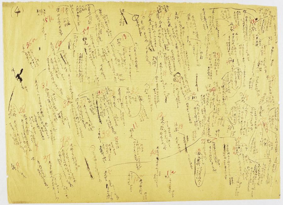 写真・図版 : 『十二支考』の「虎」の腹稿（所蔵：南方熊楠顕彰館）。膨大な情報が処理された痕跡が見られる