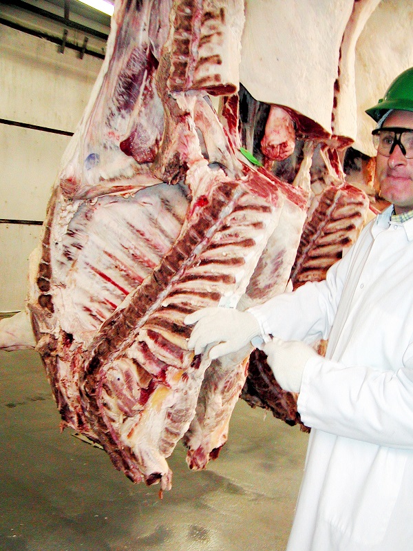 写真・図版 : 米国コロラド州の食肉処理工場＝2005年5月19日