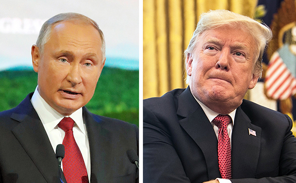 写真・図版 : 対立を深める米国とトランプ米大統領とロシアのプーチン大統領