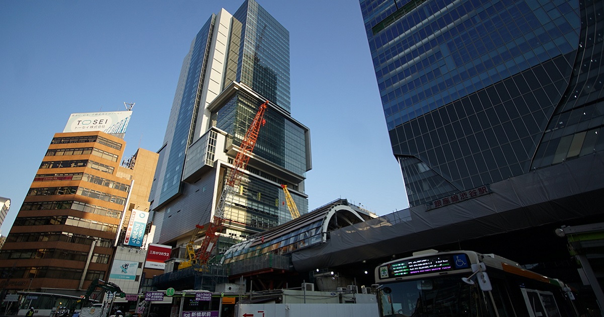 「日本最大の工事現場」渋谷=撮影・筆者
