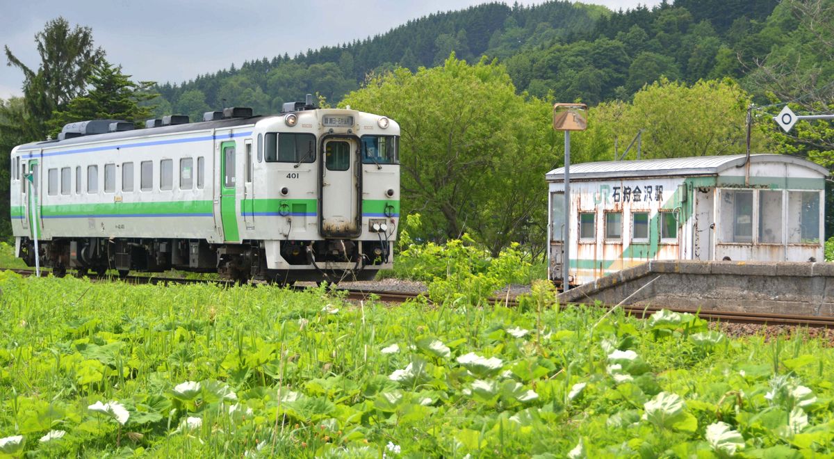 写真・図版 : ＪＲ札沼線を走る列車＝2018年5月25日、北海道当別町 