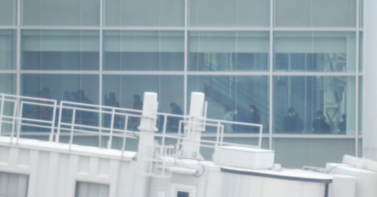 写真・図版 : チャーター機の第3便で羽田空港に到着した武漢からの帰国者ら＝2020年1月31日