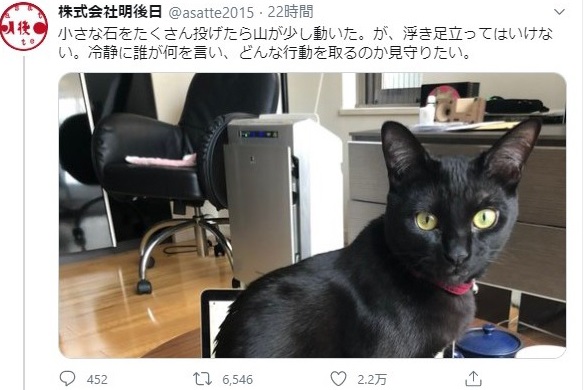 写真・図版 : 検察庁法改正案の採決が見送りになった後、小泉今日子さんはツイッターで、「冷静に誰が何を言い、どんな行動を取るのか見守りたい」と投稿した=5月19日