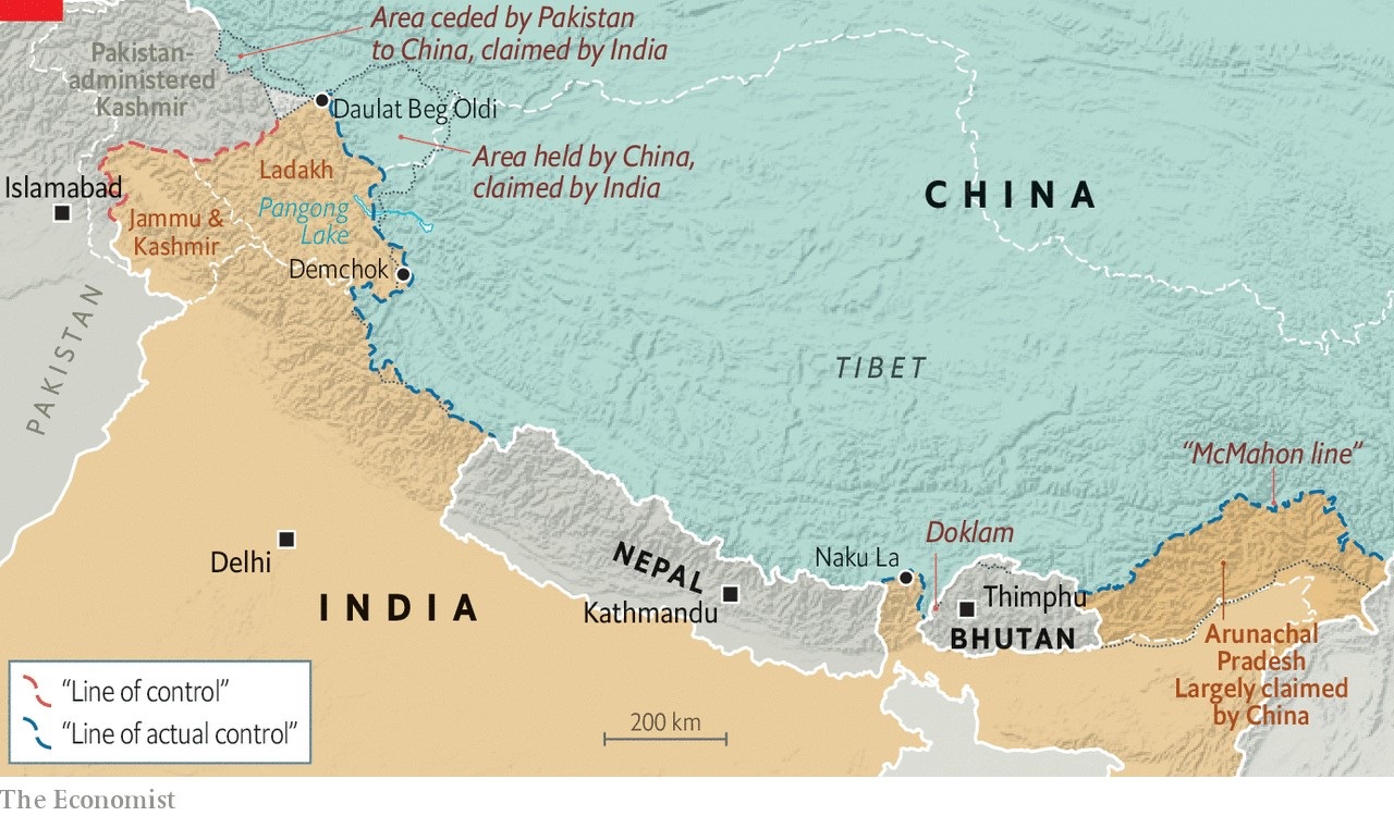 写真・図版 : 図1　中国とインドの国境周辺