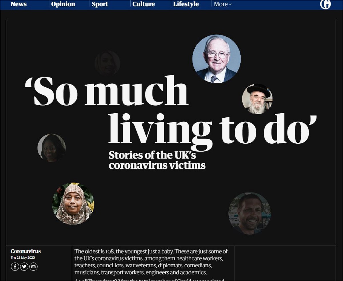 写真・図版 : 英ガーディアン紙の犠牲者追悼サイト