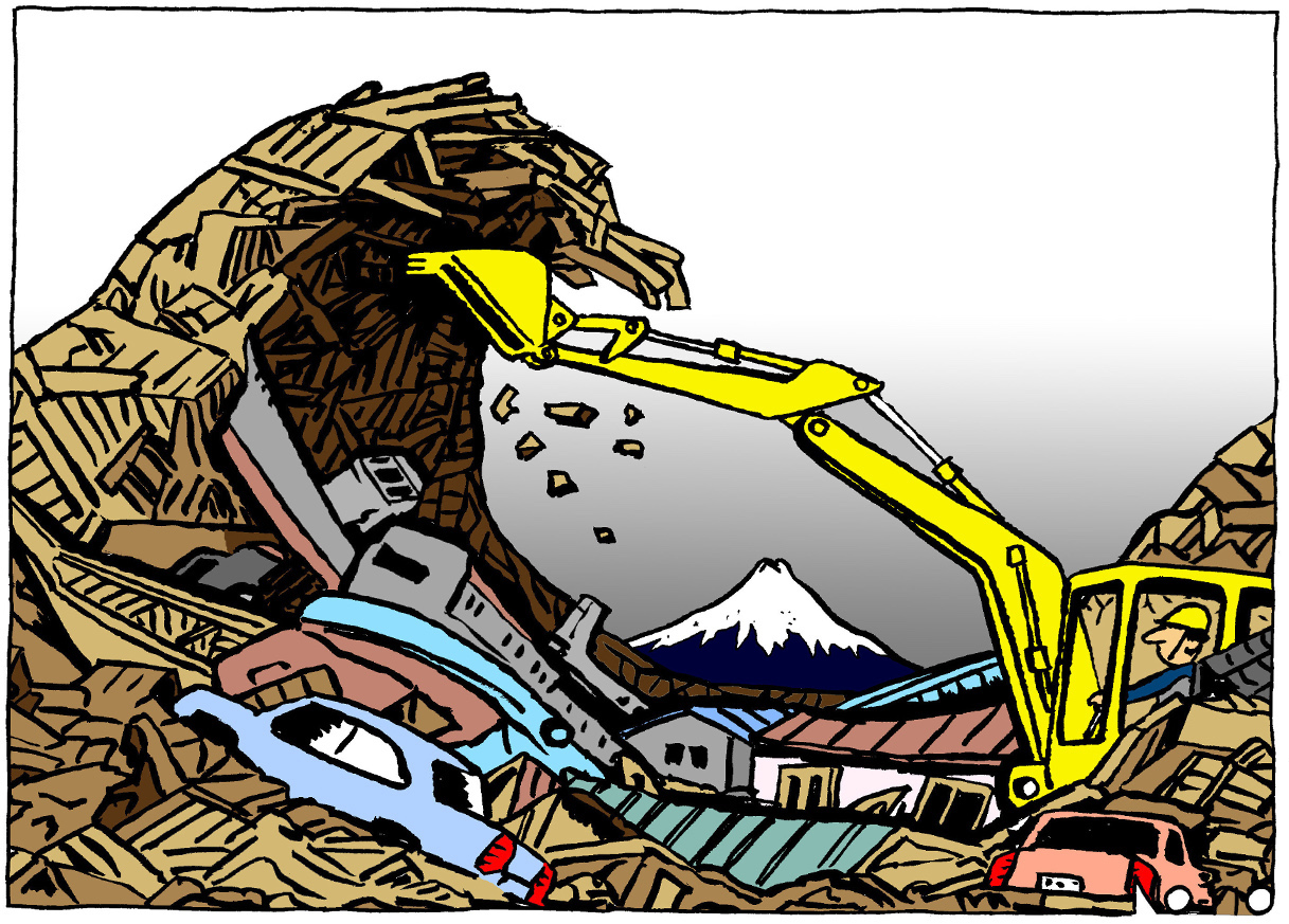 写真・図版 : 東日本大震災があった2011年に朝日新聞青森版に掲載された漫画