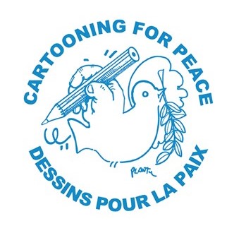 写真・図版 : Cartooning　For　Peace（平和のための漫画）のロゴ