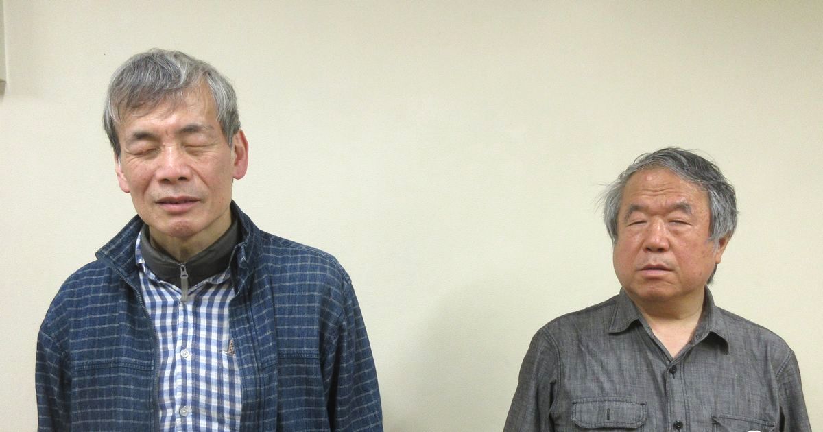 写真・図版 : 古賀典夫さん（左）と鷹林茂男さん