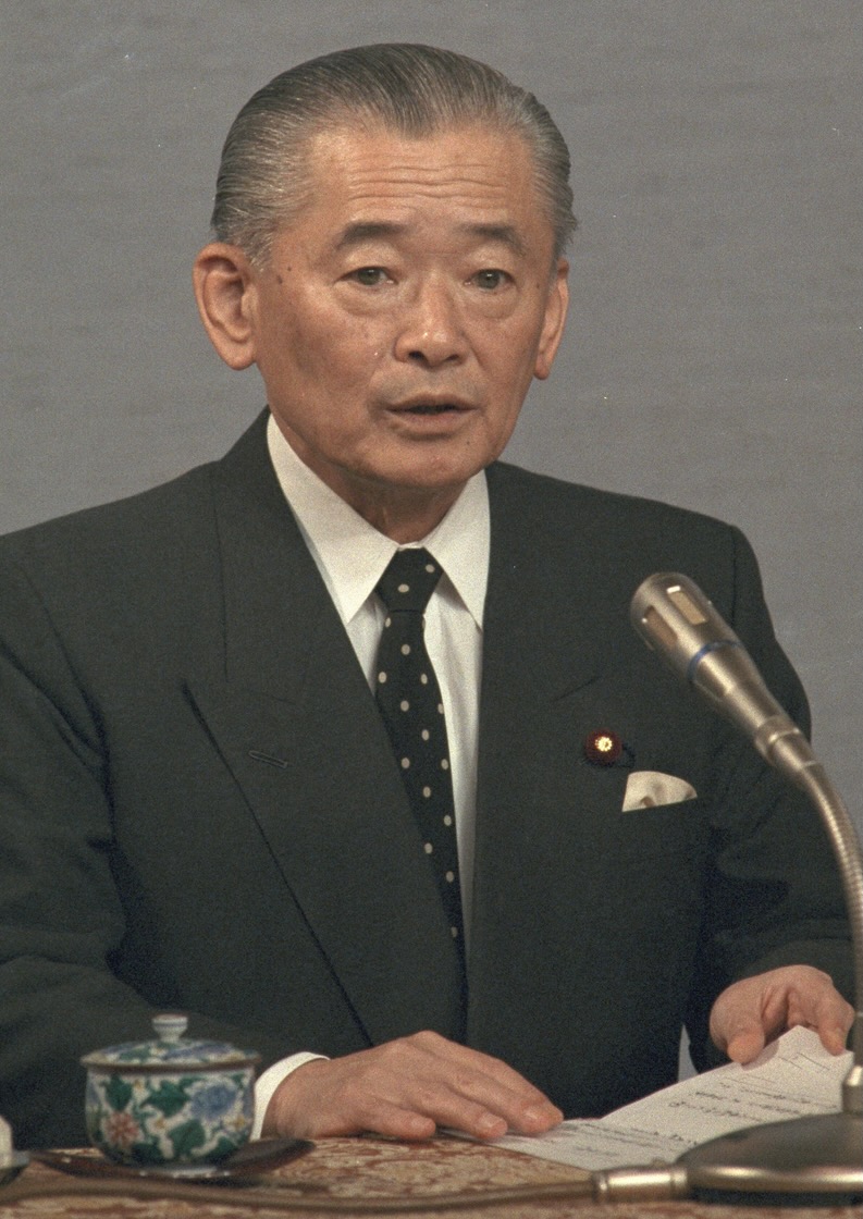 リクルート疑惑の責任を取り、退陣を表明する竹下元首相（1989年撮影）
