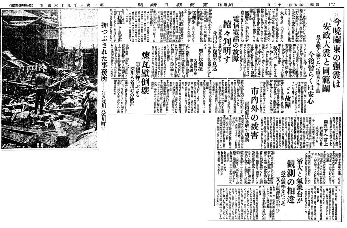 写真・図版 : 1928年5月22日朝日新聞夕刊の紙面