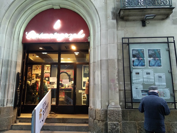 「松竹の100年」特集の会場となった「ル・シネマトグラフ」は1908年創業で、ナントで一番の老舗映画館=撮影・筆者