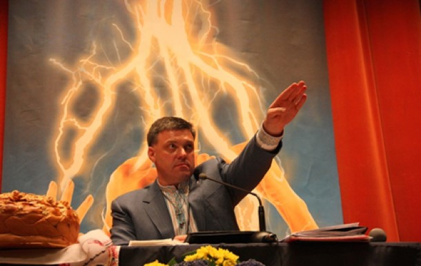 写真・図版 : 政党「自由」の党首オレグ・チャグニボク（インターネット上で入手できる画像を筆者がダウンロードした）