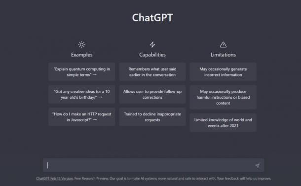 写真・図版 : 対話型AI「ChatGPT」のトップページ