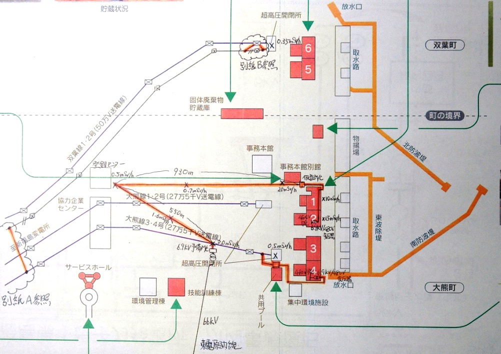 写真・図版 : ３月１８日の記者会見で東京電力から記者に配られた図